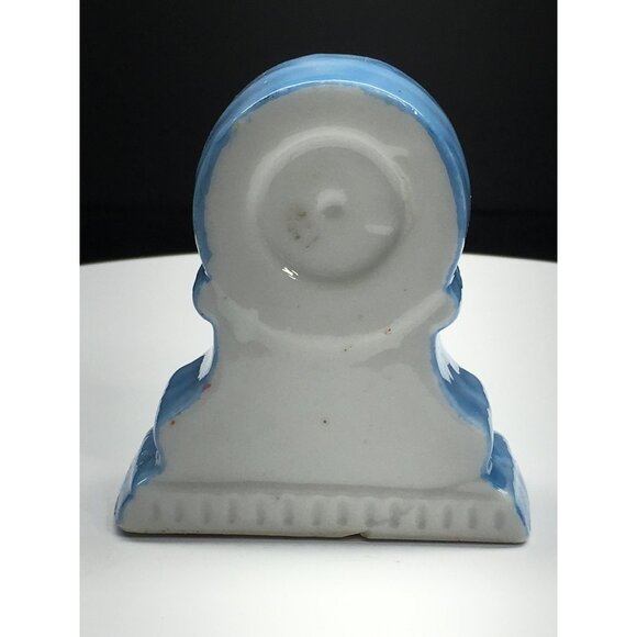 Vintage H Kato Mantle Clock Figurine Ceramic Porcelain Occupied Japan 2.5" Tall - Picture 7 of 15